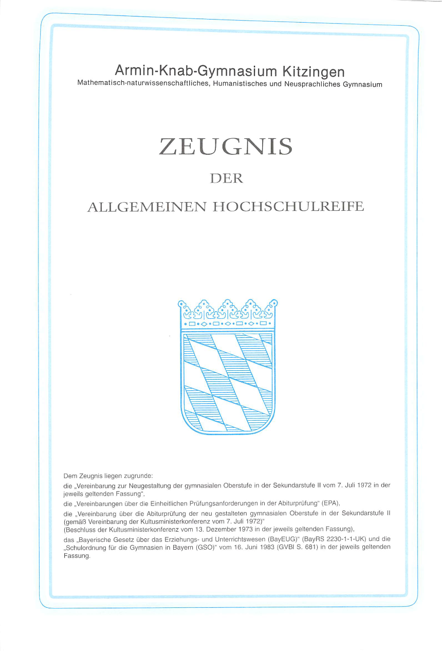 Abitur — Armin-Knab-Gymnasium — Akademische Abschlüsse