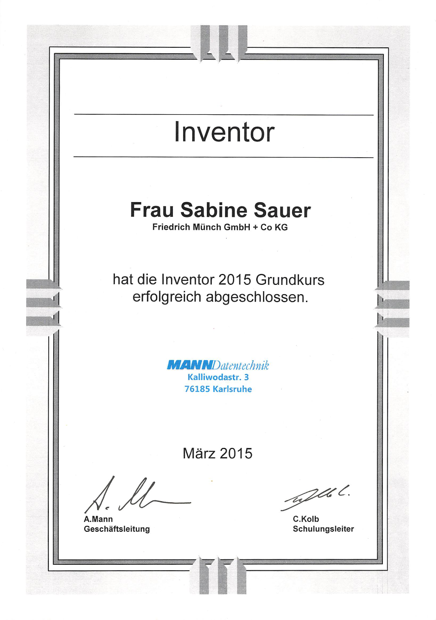 Autodesk Inventor — Zertifikate & Weiterbildungen